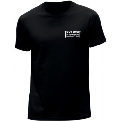 T-Shirt Yaro "Tout droit." Noir