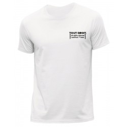 T-Shirt Yaro "Tout droit." Blanc