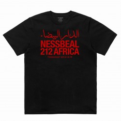 Nessbeal T- Shirt " 212 Africa " Noir ( texte orange )