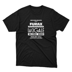 T-Shirt Noir Furax Barbarossa "La Cigale 24.02.23"