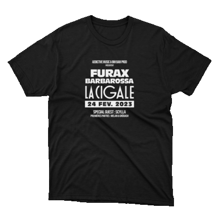 T-Shirt Noir Furax Barbarossa La Cigale