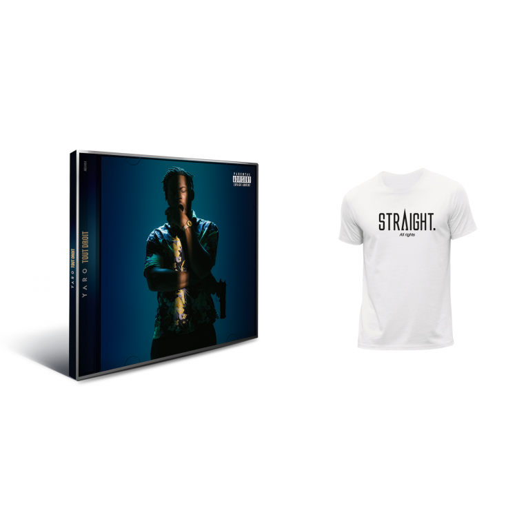 Yaro Pack CD + T-shirt "Straight" Blanc