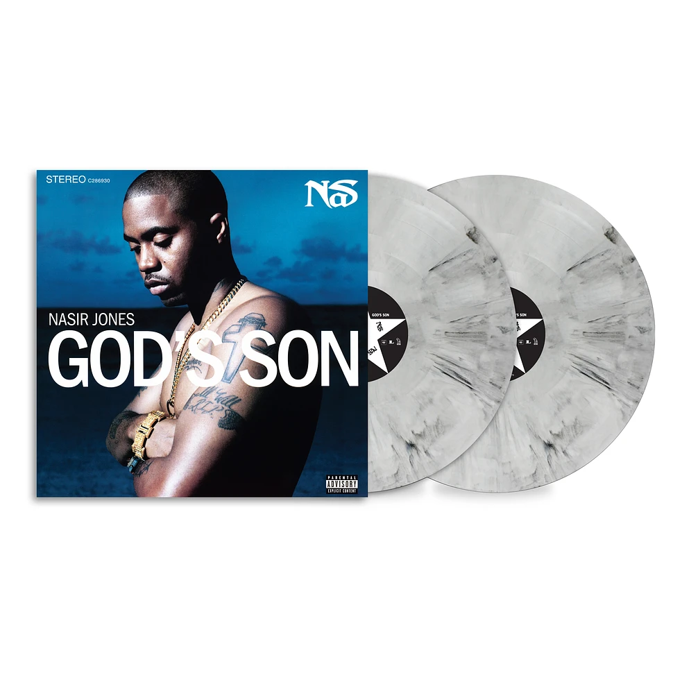 Nas "God's son" Double vinyle marbré blanc RSD 2026 – Image 2