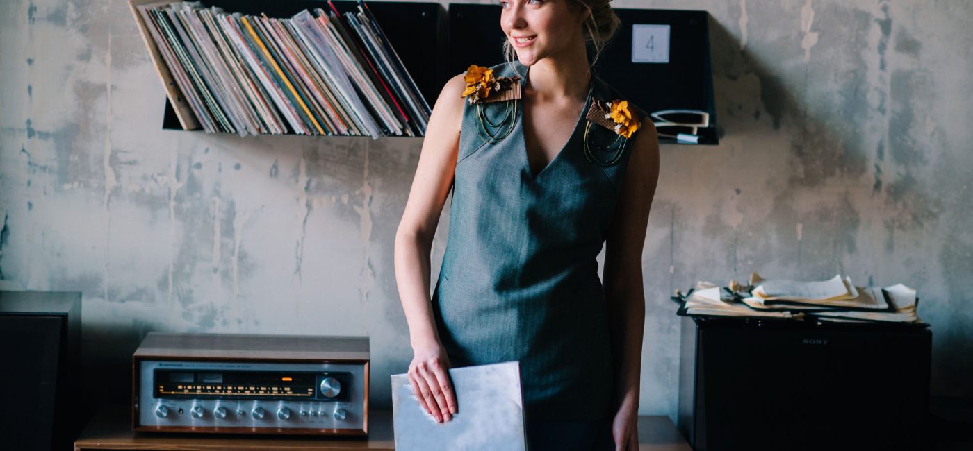 Portrait of young and beautiful sexy girl in old fashioned dress